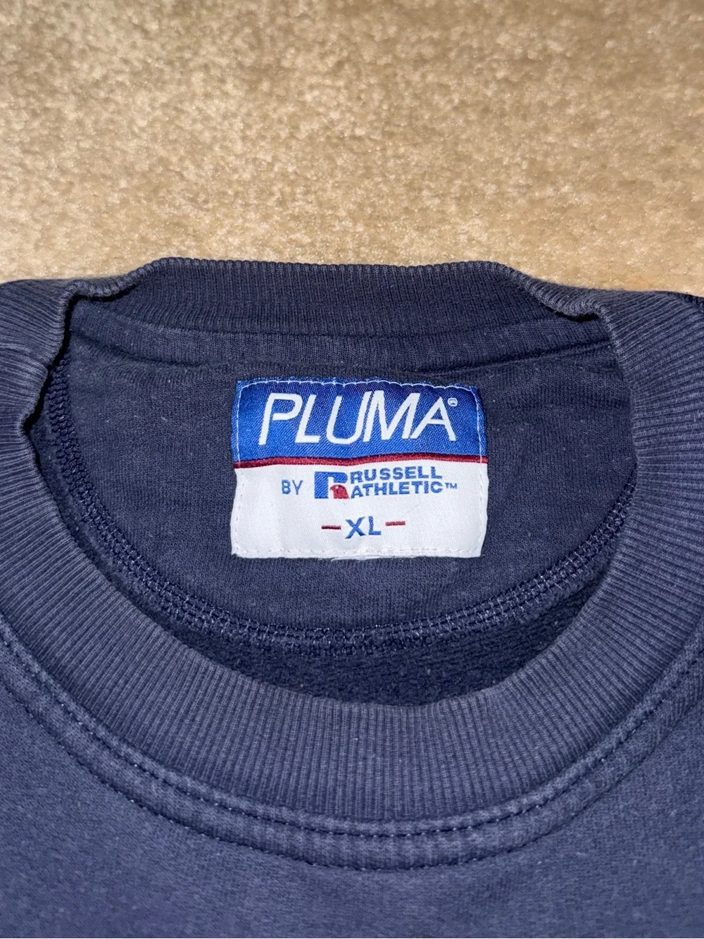 Vintage 90s Pluma by Russell Athletic Navy Crewneck Pullover XL